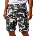 thumbnail image 1 of Homeyce Men's Camo Cargo Shorts Multi-Pocket Elastic Waist Short Pants Button Down Ripstop Straight Leg Camo Cargo Shorts Relaxed-Fit Summer Outdoor Activities Casual Joggers,Beige 2XL, 1 of 4