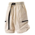 thumbnail image 1 of Homeyce Men's Cargo Shorts Multi-Pocket Elastic Waist Shorts Drawstring Ripstop Straight Leg Camo Cargo Pants Outdoor Casual Workout Lightweight Outfit,Brown XL, 1 of 4