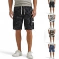 thumbnail image 1 of Homeyce Men's Cargo Shorts Multi Pockets Twill Elastic Waist Short Pants Drawstring Ripstop Straight Leg Cargo Shorts Casual Relaxed Fit Wild Outdoor Work Pants,Black L, 1 of 5