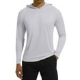 thumbnail image 1 of Homeyce Men's Hooded Long Sleeve UPF 50+ Sun Protection Shirts Uv Protection Fishing Swimming Lightweight Hoodie with Hood Quick Dry T Shirts Rash Guards,Light Gray S, 1 of 7