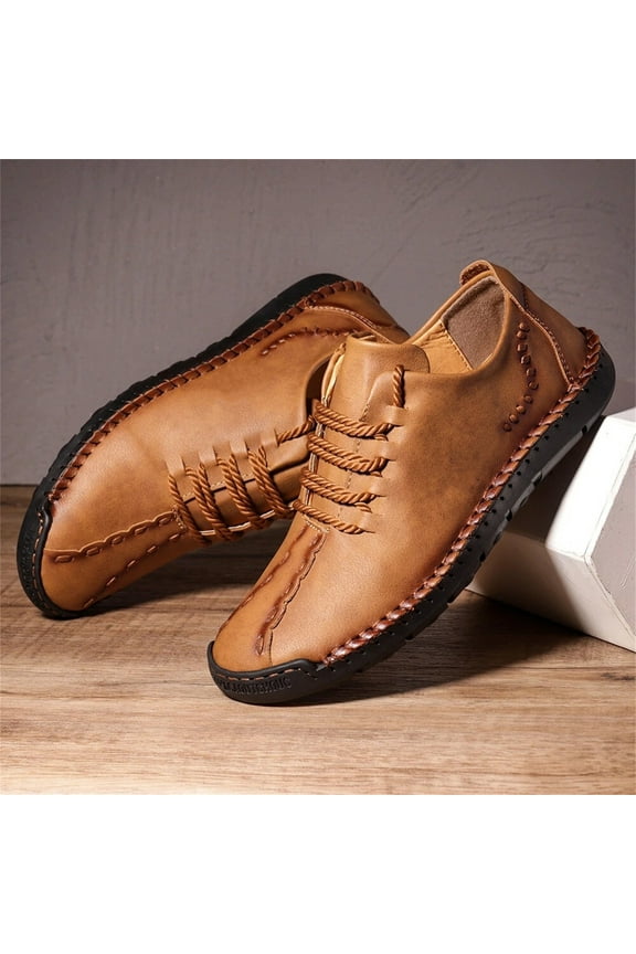 Men's Loafer Shoes with Side Zipper, Comfy Non-Slip Slip On Shoes, Men's Shoes, Spring and Summer,42(US-9.5)