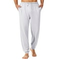 thumbnail image 1 of Homeyce Men's Pajama Bottoms Solid with Drawstring Pajamas Pants with Pockets Elastic Waist Sleep & Lounge Pants Comfortable Casual Lightweight Baggy Relaxed Fit Sleep Pj Bottoms,White L, 1 of 6