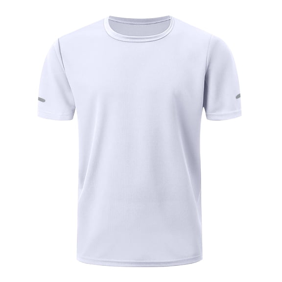 Homeyce Men's Short Sleeve Swim Shirts UPF 50+ Quick Dry Rash Guard T-Shirts Fishing Outdoor Beach Surfing Sun Protection Shirt,White XL