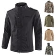 thumbnail image 1 of Homeyce Men's Softshell Jacket Water Resistant Windproof Fleece Soft Shell Hooded Insulated with Pockets Jacket for Outdoor Hiking Winter Warm Coats,Black M, 1 of 4