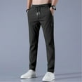 thumbnail image 1 of Homeyce Men's Summer Athletic Lounge Pants Ultra Stretch Quick Dry Elastic Waist Pant Quick Dry Comyfit Stretch Lightweight Active Pants with Pockets Drawstring Pant for Men's,Black 4XL, 1 of 4