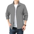 thumbnail image 1 of Homeyce Men's Summer Lightweight Sun Protection Jacket Windbreaker Zip Up Lightweight Jacket Summer Packable Sunscreen Plus Size Coat Upf 50+ Waterproof Light Jacket with Pocket,Gray 3XL, 1 of 7