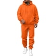 thumbnail image 1 of Homeyce Men's Sweatsuit Track Suits 2 Piece Set Full Zip Jogging Long Sleeve Athletic Casual Warm Up,Red 2XL, 1 of 6