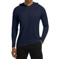 thumbnail image 1 of Homeyce Men's UPF 50+ Sun Protection Hoodie Shirts Long Sleeve Uv Spf Performance Shirt Fishing Hiking Swimming Running Rash Guards Hoodie with Hood Quick Dry T-Shirts,Navy XL, 1 of 7