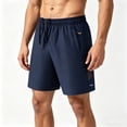 thumbnail image 1 of Homeyce Men's Workout Running Shorts Quick Dry Elastic Waist Shorts Athletic Lightweight Gym Tennis Shorts with Side Pockets Drawstring Clothes,Blue L, 1 of 4