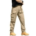 thumbnail image 1 of Homeyce Mens Cargo Pants Durable Ripstop Elastic Waist Cargo Pants Breathable Water Resistant Pantalones Military Para Hombre Work Outdoor Quick Dry Athletic Joggers with Pockets,Khaki S, 1 of 4