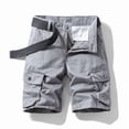 thumbnail image 1 of Homeyce Mens Cargo Shorts Elastic Waistband Drawstring Short Military Outdoor Breathable Hiking Fishing Big and Tall Camo Cargo Pants Multi-Pocket Quick Dry Bermuda Shorts,Gray 2XL, 1 of 5