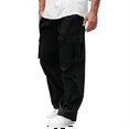 thumbnail image 1 of Homeyce Mens Cargo Work Pants Water Resistant Ripstop Cargo Pants Elastic Waist Breathable Military Hiking Pants with Pockets Construction Carpenter Pants,Black 3XL, 1 of 4