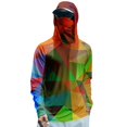 thumbnail image 1 of Homeyce Mens Long Sleeve Sun Protection Shirts Upf 50+ Uv Rash Guard Sun Shirts with Mask Long Sleeve Hoodies Summer Lightweight Fishing Blouses,Multicolor 2XL, 1 of 4