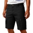thumbnail image 1 of Homeyce Mens Military Cargo Shorts with Multi Pockets Elastic Waist Shorts Button Down Ripstop Straight Leg Cargo Shorts Lightweight Stretch Summer Casual Baggy Pants,Black M, 1 of 3