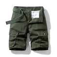thumbnail image 1 of Homeyce Mens Military Cargo Shorts Multi Pockets Twill Elastic Waist Shorts Pants Drawstring Ripstop Straight Leg Camo Cargo Shorts Loose Fit Hiking Outdoor Lightweight Work Bermuda Short,Green S, 1 of 5