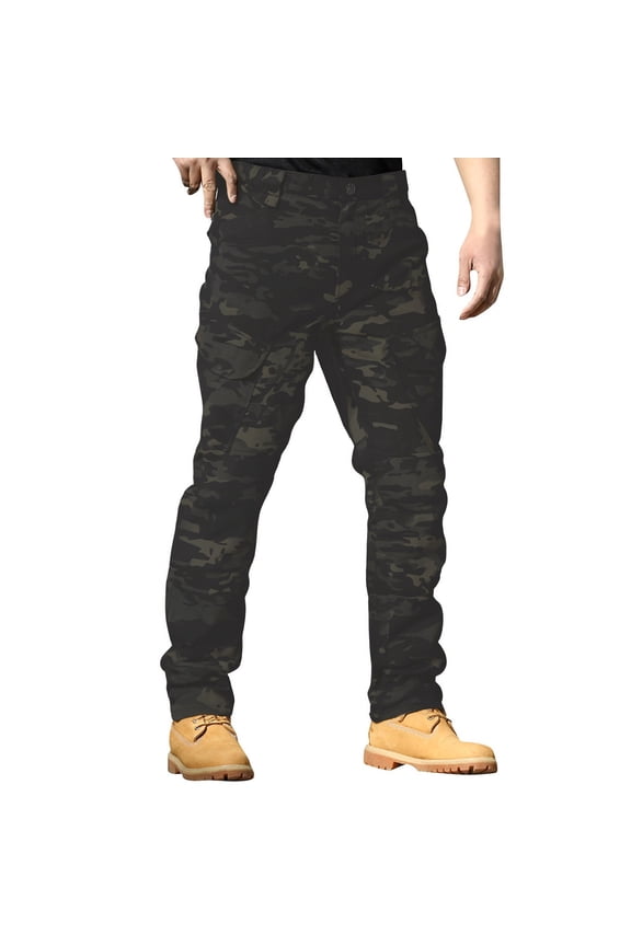 Mens Military Pants Water Resistant Elastic Waist Cargo Pants Lightweight Hiking Work Ripstop Pants with Multi Pockets Quick Dry Cargo Trousers,Green 3XL