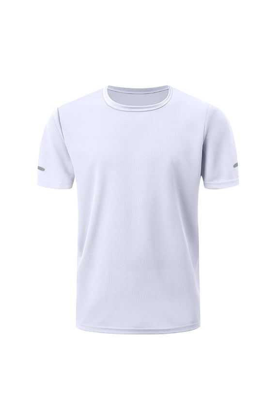 Mens Rashguard Swim Shirts Short Sleeve UPF 50+ Sun Protection SPF Quick Dry Lightweight Water Beach Workout Tops,White S