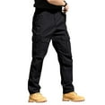 thumbnail image 1 of Homeyce Military Work Pants for Men Ripstop Elastic Waist Pants Breathable Waterproof Construction Carpenter Cargo Pants Relaxed Fit Stretch Quick Dry Athletic Joggers with Multi Pockets,Black 2XL, 1 of 4