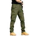 thumbnail image 1 of Homeyce Military Work Pants for Men Waterproof Ripstop Cargo Pants Elastic Waist Breathable Construction Carpenter Cargo Pants Multi Pockets Relaxed Fit Stretch Athletic Joggers Not Belt,Deep Green L, 1 of 4