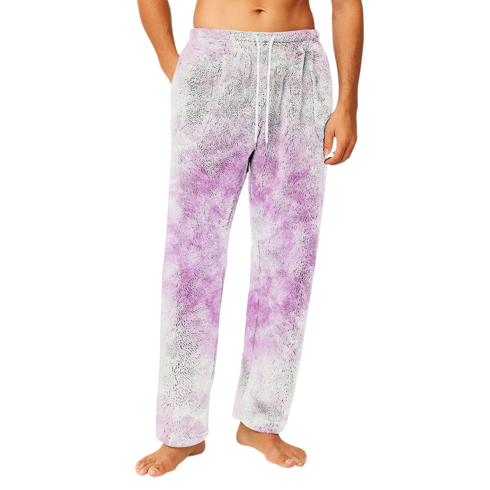 Homeyce Pajama Pants for Men Flannel Fleece Tie Dye Gradient Sleepwear ...