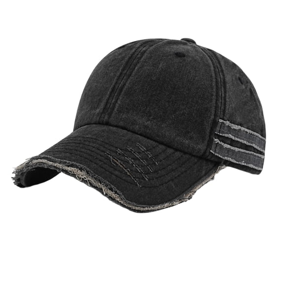 Homeyce Retro Faded Washed Baseball Hat Unstructured Lightweight Adjustable Fashion Daily Headwear,Black