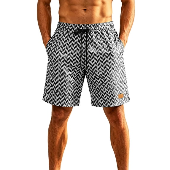 Homeyce Running Athletic Shorts for Men Quick Dry Elastic Waist Shorts with Side Pockets Lightweight Gym Workout Hiking Shorts 7"/5"/9" Drawstring Clothes,Black M