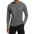 thumbnail image 1 of Homeyce Sun Protection Hoodie Shirts for Men UPF 50+ Long Sleeve Shirt Uv Protection Fishing Outdoor Lightweight Hoodie with Hood Quick Dry T-Shirts Rash Guards,Dark Gray XL, 1 of 7
