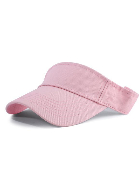 Sun Visors for Women Men Lightweight Adjustable Sun Hat Sunvisor for Golf Running Tennis,Pink