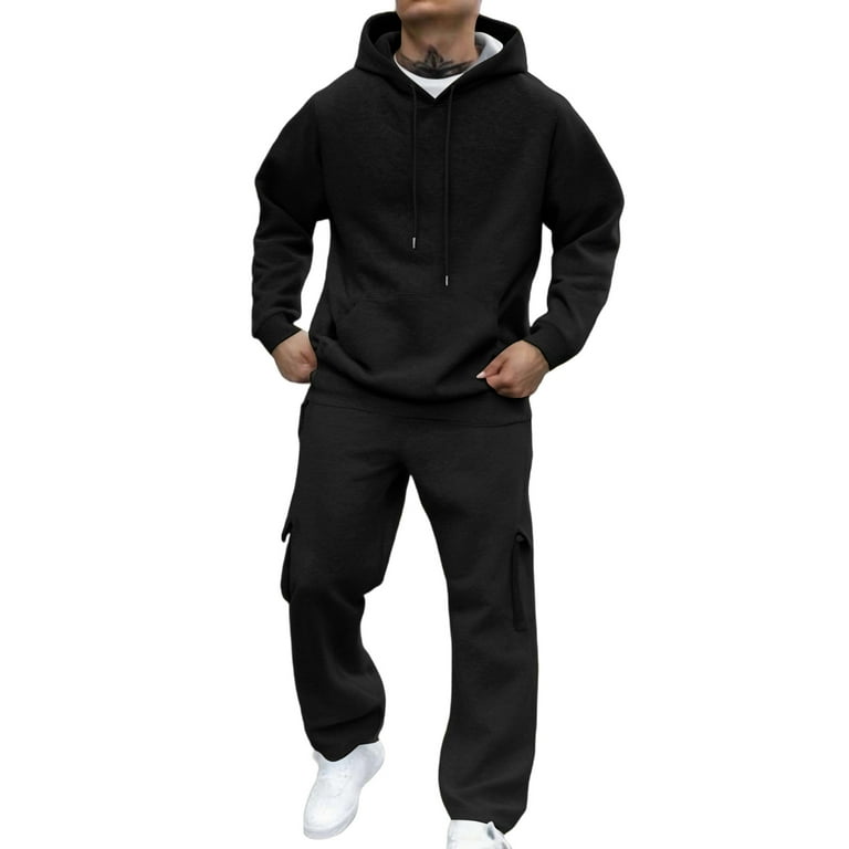 Homeyce Tracksuits for Men Piece Set Long Sleeve Hooded Hoodies