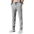thumbnail image 1 of Homeyce Unisex Summer Athletic Lounge Pants Ultra Stretch Quick Dry Elastic Waist Pant Stretch Active Lightweight Hiking Trousers with Pockets Drawstring Pants for Men's,Gray 4XL, 1 of 4