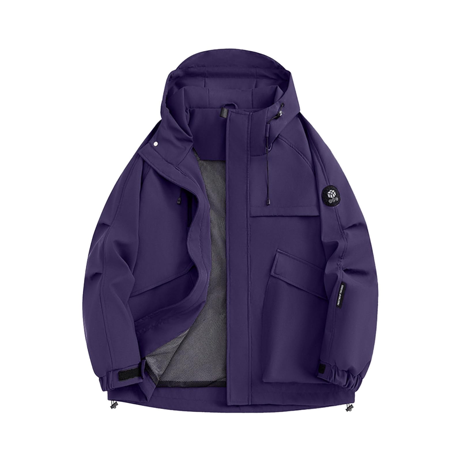 Fall Waterproof Homeyce Waterproof Rain Jacket for Men Windbreaker Zip Up Military ...