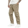 thumbnail image 1 of Homeyce Work Pants for Men Ripstop Elastic Waist Pants Breathable Waterproof Pantalones Military Para Hombre Relaxed Fit Stretch Quick Dry Athletic Joggers with Multi Pockets,Brown 3XL, 1 of 5