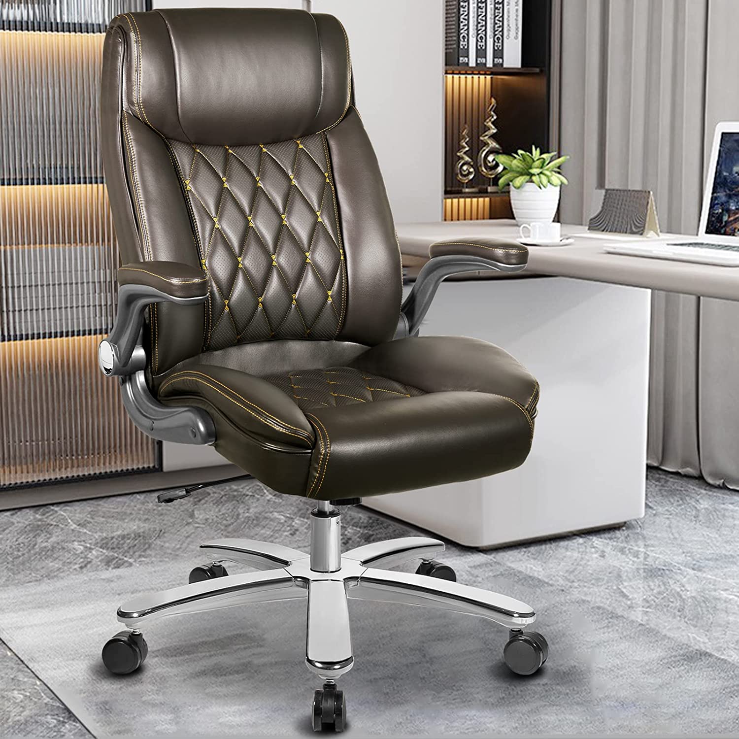 Homezeer Leather Executive Office Chair, High Back Desk Chairs Office