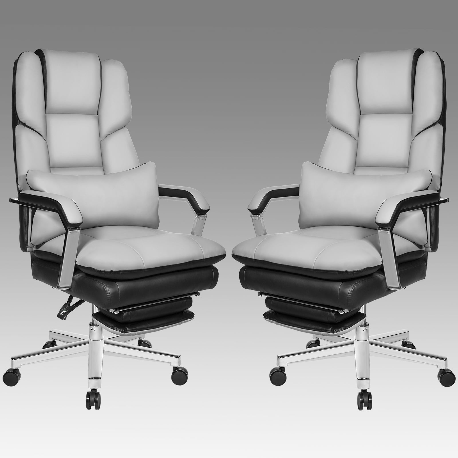 Homezeer Reclining Office Chair with Footrest, Big and Tall Office