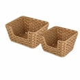 thumbnail image 1 of HomeZone PE Rattan Storage Basket Organizers with Open Front, 2-Pack, Beige, 1 of 7