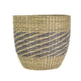 thumbnail image 1 of Homezone 9" Tapered Seagrass Basket with Modern Blue Detail, 1 of 13
