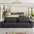 thumbnail image 1 of Homfa 105.5" Modern Corduroy Sofa,4 Seater Sofa with Extra Deep Seats,Upholstered Sleeper Couch for Living Room,lounge,Office,Black, 1 of 8
