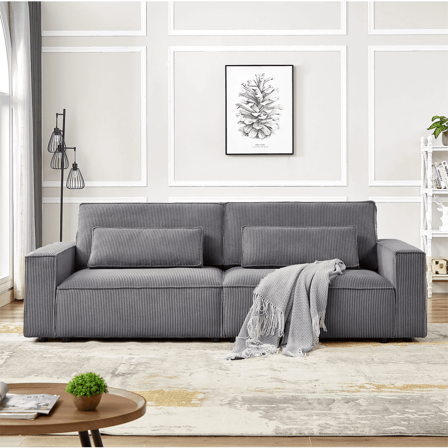 Homfa 105 5 Modern Corduroy Sofa