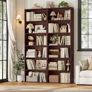 Homfa 2PCS 6-Tier Bookshelf, 70.8 Inch Tall Wooden Bookcase Storage Shelving Unit, Freestanding Display Rack for Living 