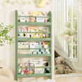 thumbnail image 1 of Homfa 4-Tier Wall Bookshelf, 43.7"H Wall Mounted Kids Bookshelf, Book Storage Rack for Kids Room, Green, 1 of 9