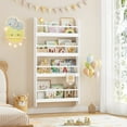 thumbnail image 1 of Homfa 4-Tier Wall Bookshelf, 44.5"H Wall-Mounted Kids Bookshelf, Book Storage Rack for Kids Room, White, 1 of 8