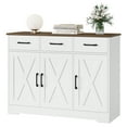 Homfa 42.5‘’ Kitchen Buffet Sideboard 3 Drawers Farmhouse Coffee Bar Storage