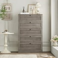 thumbnail image 1 of Homfa 5 Drawer Bedroom Dresser, Modern Farmhouse Vertical Gray Dresser Drawers Wood Organizer for Living Room Entryway Small Spaces, 1 of 7