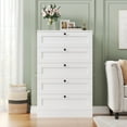 thumbnail image 1 of Homfa 5 Drawer White Bedroom Dresser, Modern Vertical Dresser Drawers Wood Organizer for Living Room Entryway Small Spaces, 1 of 7