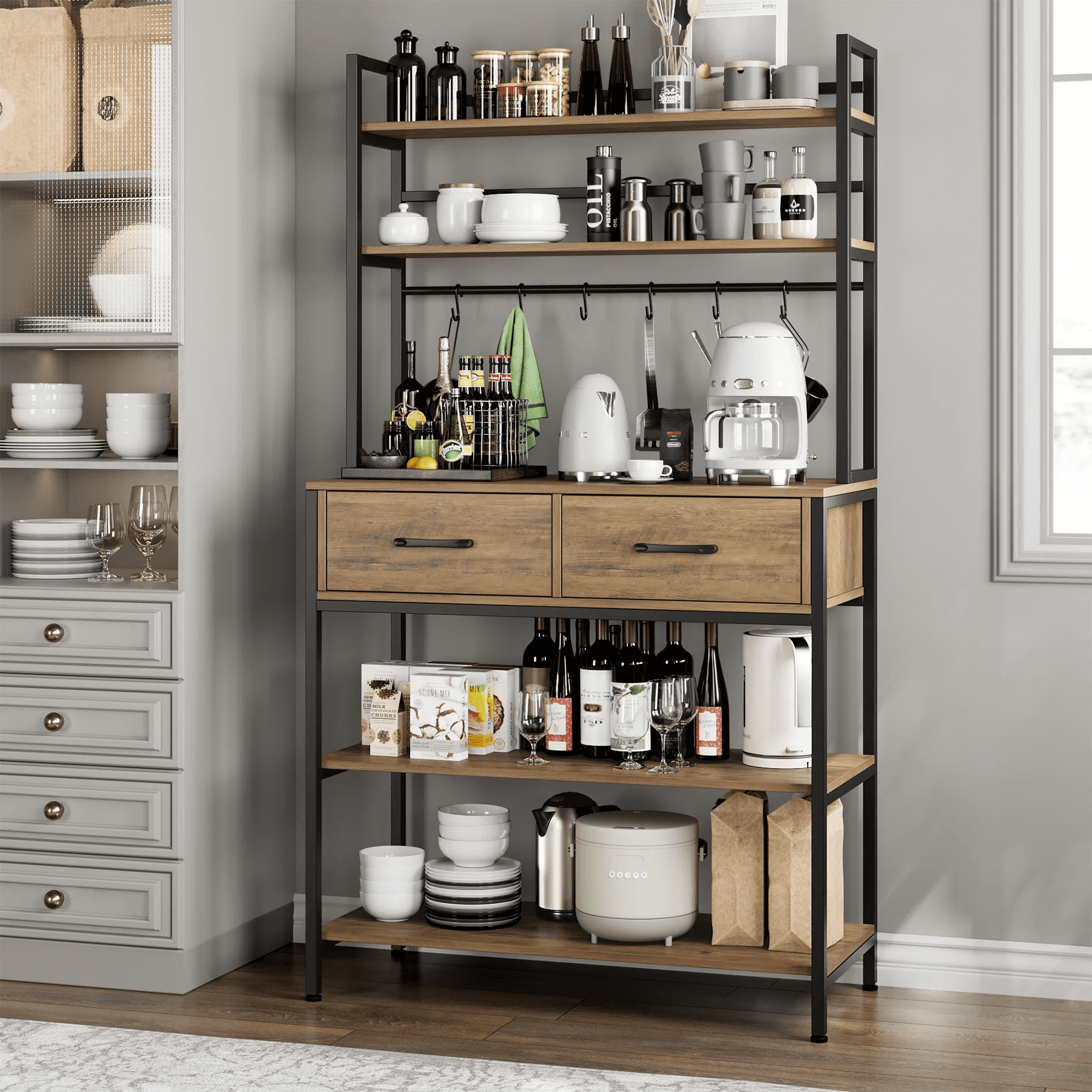 https://i5.walmartimages.com/seo/Homfa-5-Tier-Kitchen-Bakers-Rack-with-2-Large-Drawers-Wood-Microwave-Stand-with-Storage-Shelf-Metal-Frame-Rustic-Brown_4fc38516-c6bc-4b06-84b1-82021f90f54c.f20dc1ff8d8f9eaa6eec2dd7a1a5187e.png