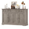 thumbnail image 1 of Homfa Buffet Cabinet with Drawers, 53.5”W Sideboard Storage Cabinet with Adjustable Shelf for Kitchen Dining Room, Gray, 1 of 7