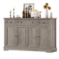 thumbnail image 1 of Homfa Buffet Cabinet with Drawers, 53.5”W Sideboard Storage Cabinet with Adjustable Shelf for Kitchen Dining Room, Gray, 1 of 7