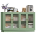 thumbnail image 1 of Homfa 55.1"W Modern Sideboard Buffet with Fluted Glass Doors, Accent Cabinet Console Table TV Stand, Green, 1 of 7