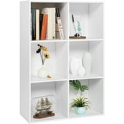 Homfa 6 Cube Bookcase, Storage Cabinet Unit Freestanding Display Stand Shelves, White