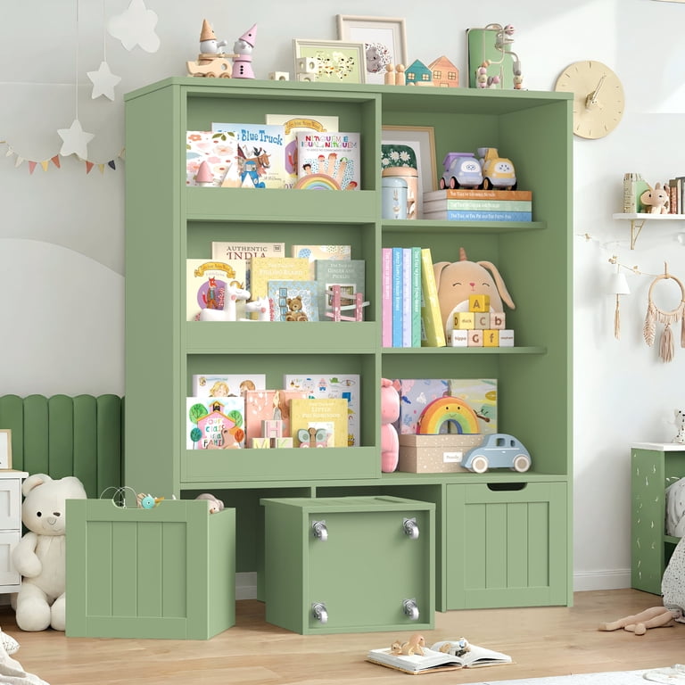 洋書 Toys and Children's Furniture Amazon.com: KOTEK 5-Cubby Toy Storage Organizer, Wooden Toy